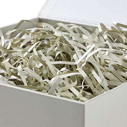 Hallmark Medium Gift Box with Lid and Shredded Paper Fill (Grey White 7 inch Box) for Weddings,Bridal Showers,Graduations,Birthdays,Bridesmaids Gifts,All Occasion,(Pack of 12) - color: White, size: Pack of 12