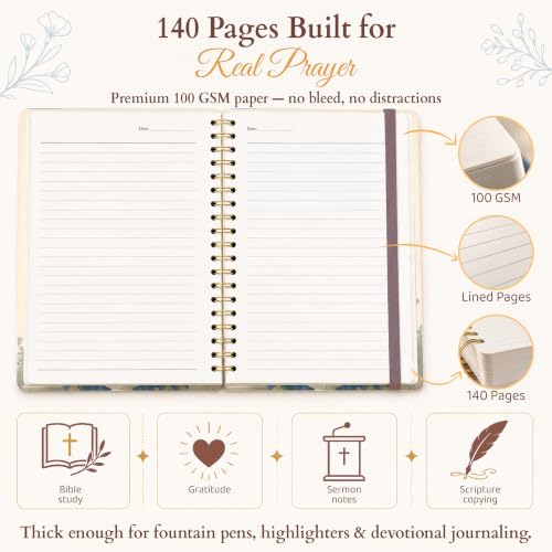140 Pages Hardcover Blank Christian Notebook,Let Your Light Shine | Lined Pages with Bible Verse Cover – Inspirational Writing Spiral Notebook for Bible Study and Prayer - color: Light Shine