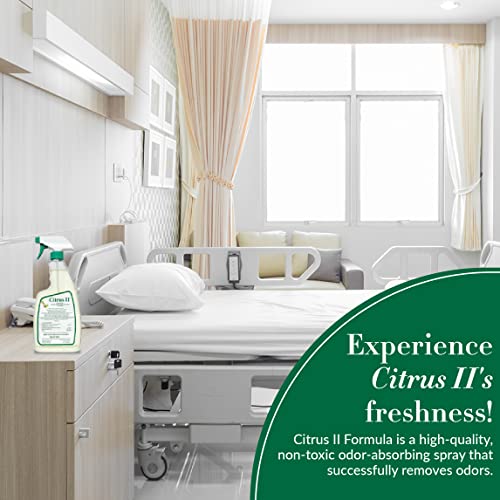 Citrus II Hospital Germicidal Deodorizing Cleaner - Fresh Citrus Scent - Disinfecting Spray Cleaner - 22 Fl Oz - Pack of 3