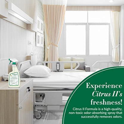 Citrus II Hospital Germicidal Deodorizing Cleaner - Fresh Citrus Scent - Disinfecting Spray Cleaner - 22 Fl Oz - Pack of 3