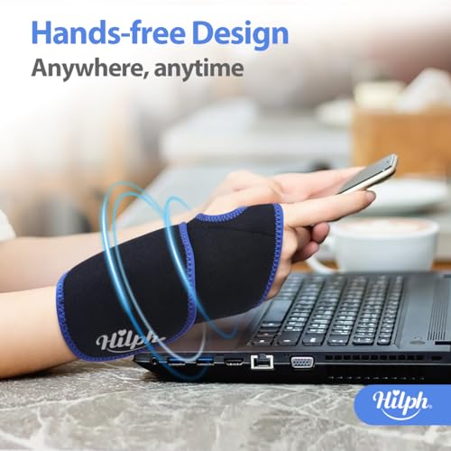 Hilph Wrist Ice Pack Wrap, Reusable Wrist Brace with Gel Hot Cold Compression Pack for Hand Injuries, Hand Ice Pack for Carpal Tunnel, Rheumatoid, Tendonitis, Swelling, Black - style: Black-1 Ice Pack