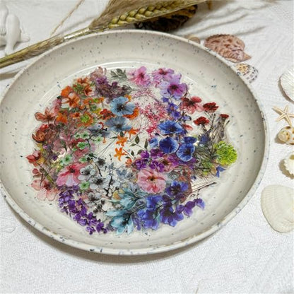50 Pieces Natural Flower Stickers for Scrapbooking, Transparent PET Self-Adhesive Scrapbooking Stickers Supplies Journal Stocking Stuffers for Adult Card Making Letters DIY (Flower-PET) - color: Flower-pet
