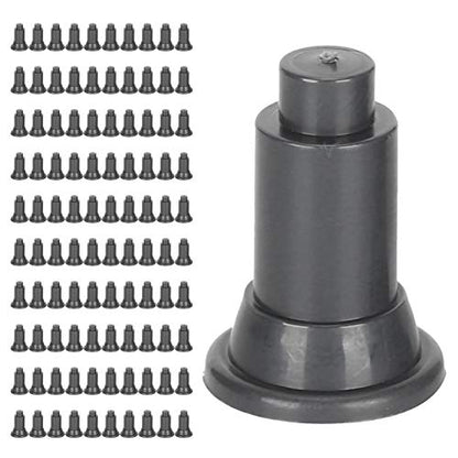 100Pcs Aquarium Isolation Board Support Feet, PVC Material, 2.8cm Height - Adjustable Divider Stabilizers, Food Grade Plastic, Easy Cleaning for Fish Tanks (Black)