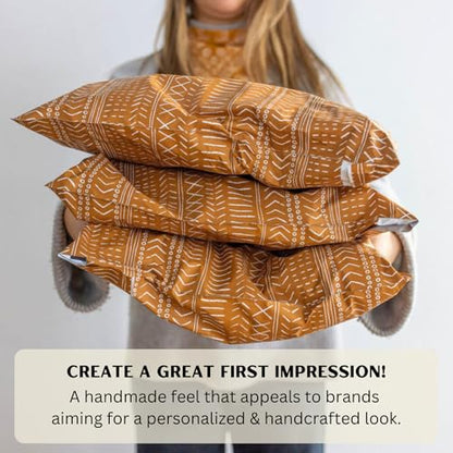 Poly Mailers 10x13 Inch 500 Pack Medium Shipping Bags Strong Thick Mailing Envelopes | Self Sealing Adhesive | Waterproof & Tear Resistant | Small Business Packaging for Clothing - Boho Brown - color: Brown, size: 10x13 (500 Pack)