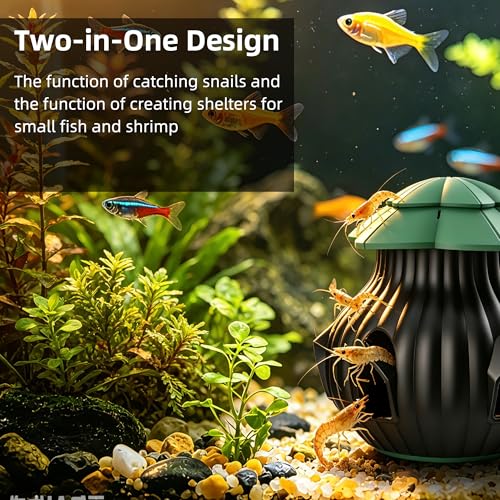 Reusable Aquarium Snail Trap, Safe Snail Catcher Tool, Harmless to Fish, Shrimp and Other Aquatic Creatures in Fish Tank