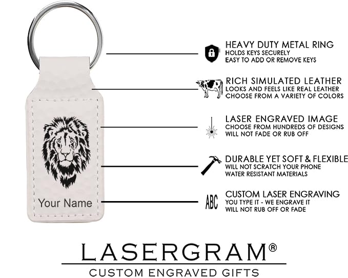 LaserGram Rectangle Keychain, Allah 2, Personalized Engraving Included (Golf White) - color: Golf White