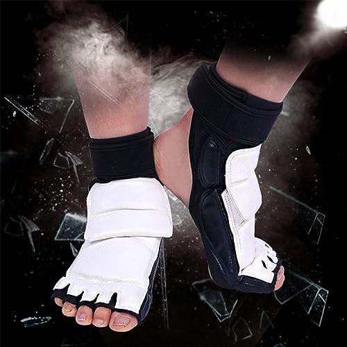Taekwondo Foot Protector Double Fixation Elastic Cloth Surrounding Design for Kids - size: Large