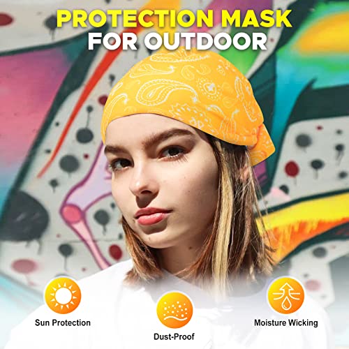JOEYOUNG Headwear, Bandana, Neck Gaiter Head Wrap Headband Balaclava Magic Scarf - color: A-boho 3