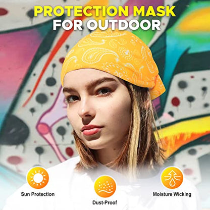 JOEYOUNG Headwear, Bandana, Neck Gaiter Head Wrap Headband Balaclava Magic Scarf - color: A-gradient2