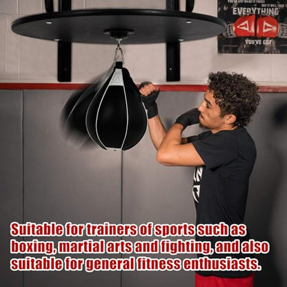 PeakPursuit Heavy-Duty Adjustable Speed Bag Platform, 24-Inch Wall Mount Boxing Kit with 360° Swivel for Professional Home Gym Training