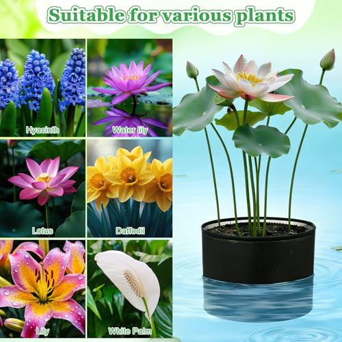 4 Pcs Large Aquatic Pond Planting Bags 10 x 12 Inch Reusable Fabric Pond Plant Pots 5 Gallon Breathable Aquatic Plant Basket Grow Bags for Bog Plants Water Lily Lotus Garden - size: 10 x 12 inch