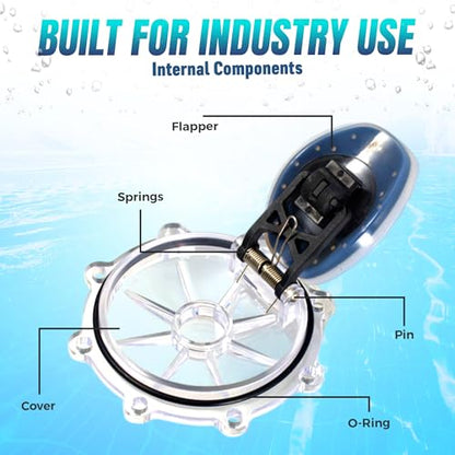 Replacement 263042Z 2-Way Pool Check Valve Cover with Flapper Assembly for 263042 – Compatible 2" Check Valve Kit (Not for FullFLOXF 263060/263077) – Durable Transparent Pool Valve Cover