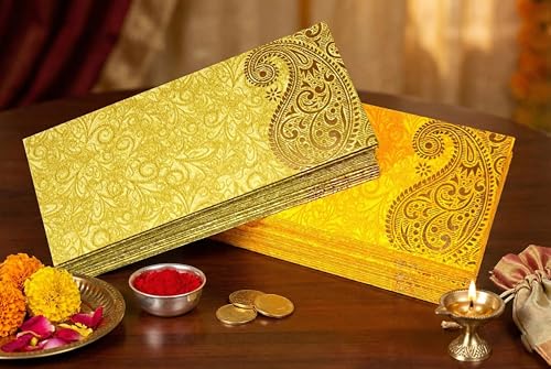 eSplanade Money Gift Envelopes Lifafa - Multi Color Pack of 50 - Perfect for Weddings, Invitations, Photos, Graduation, Baby Shower