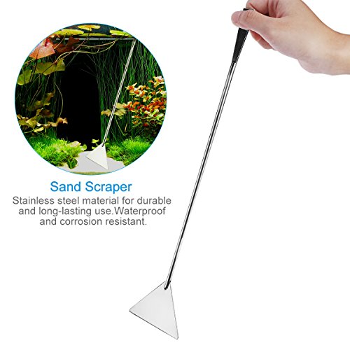 ZHONGJIUYUAN 5 in 1 Stainless Steel Aquarium Aquascaping Kit Aquarium Tank Aquatic Plant Tools Sets Tweezers Scissor Spatula