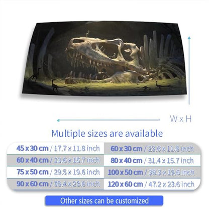 Aquarium Background Stickers - Dinosaur, Skull, Teeth - Fish Tank Reptile Terrarium Decor Poster (90 x 60 cm / (35.4 x 23.6 inches)) - size: 90 x 60 cm / (35.4 x 23.6 inches)