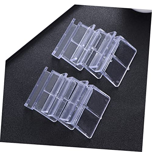 DOITOOL 10pcs Acrylic Aquarium Support Brackets for Glass Fish Tank Covers Practical Fish Tank Cover Holders Clear Rimless Aquarium Clips for Secure Lid Support