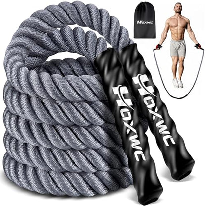 HOXWC Jump Rope, Weighted Jump Rope for Fitness, Heavy Skipping Ropes for Men Women, Home Gym Workout Equipment Set, Suitable for Boxing, Cardio, Training Muscles, Full Body Exercise Weight Loss at Home - style: 4LB