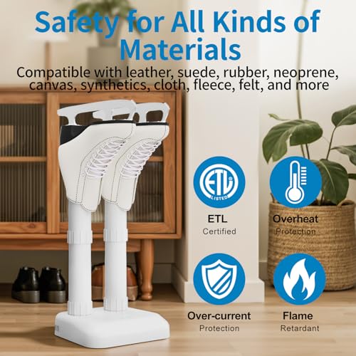 LAVIEAIR Boot Dryer Shoe Dryer for Work Boots Sneakers and Gloves, No Heat Ultra Low Temperature Drying, Fanless Noiseless Boot Warmer Deodorizer