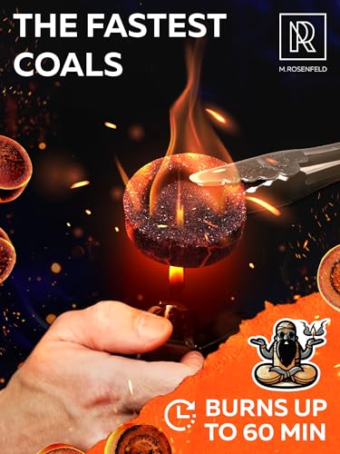 Charcoal Discs to Burn Incense - 200 pcs Charcoal for Incense Burning - 33 mm Most Quick Light Coals Tablets by M. ROSENFELD - 33 mm Resin Burner Rolls – Pack of 200 Instant Fire Coal Tablets - color: 200 Charcoal Discs