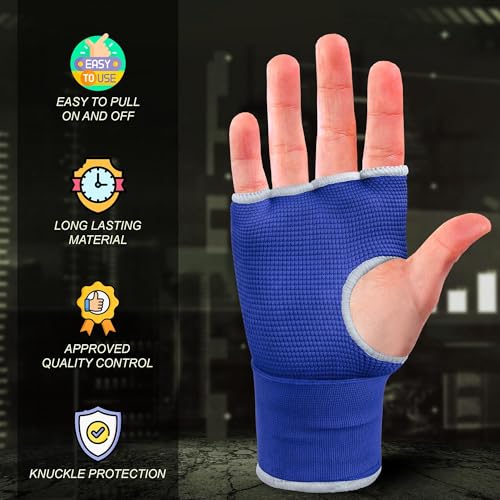FARABI Kids Hybrid Boxing Inner Gloves Punching Boxing Gloves - color: All Blue