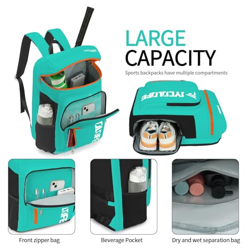 gym duffel bag backpack wrestling bag with shoe compartment 4 kinds of back method waterproof sports walking laptop - color: D-blue