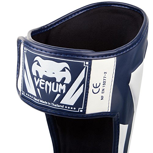 Venum Elite Standup Shin Guards - color: White/Gold, size: Large