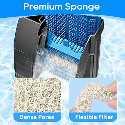 12PCS Ammonia Reducer Filter Pads Compatible with Aqueon Filter 10, Fish Tank Filters Replacement Filter Cartridges for Aqueon Quietflow LED PRO & SmartClean Aquarium Fish Tank Power Filter