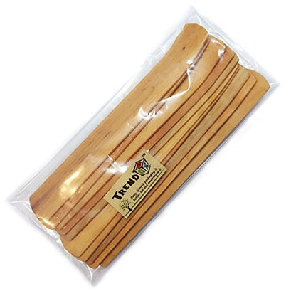 TrendBox 5pcs Handmade Plain Wood Wooden Incense Stick Holder Burner Ash Catcher Natural Design Buddhist - size: 5 pcs