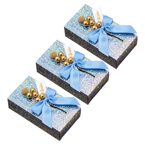 Rodvanvo 20PCS Holographic Gift Box Bow Tree Fruit Decorative Candy Box Birthday, Wedding Party Supplies Square Gift Boxes For Candies (Holographic Polka Dot Large) - color: Holographic Polka Dot Large