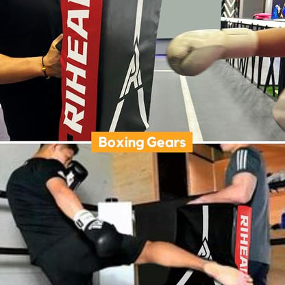 Martial Arts Kicking Shields - Kick Pad for Muay Thai, Taekwondo, Football, Basketball, Hockey Training - Denser Foam, Long Lasting PU Leather Kick Shield - style: 16x24in Red