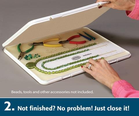 Bead Buddy Design Save and Go Portable Beading Kit - Beading Project Organizer - Dimensions 16 Inches by 12 Inches by 1 Inch