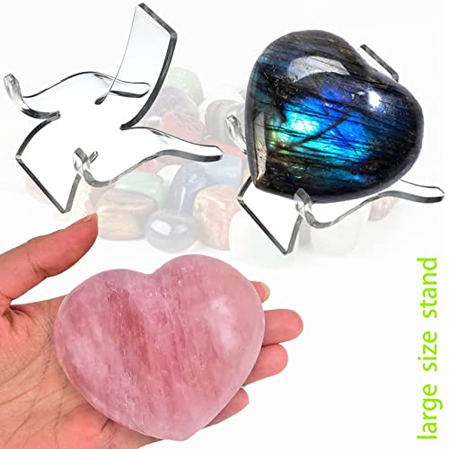 12 PCS Rock Display Stand Mini Acrylic Easel Stands ( 3 Sizes ) Acrylic Rock Holder Rock Stands for Display Multiple Sizes Small Collectibles - Crystal Painted Rock Geodes Rock Mineral Agate Fossil - size: 12 PCS ( 4* large+4* medium+4* small )
