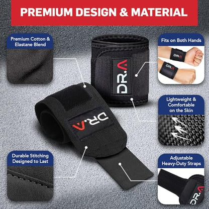 Dr. Arthritis Doctor Developed Wrist Brace, Wrist Wraps for Tendonitis, Hand Support, Ideal for Fitness, Weightlifting (Pair) - style: Wrist Brace - W/out thumb loop 2 pack