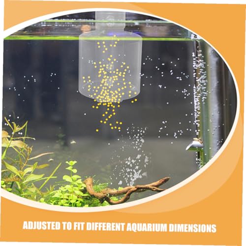 Tofficu Fish Feeding Circle Acrylic Anti-Scatter Fish Food Feeding Ring Betta and Shrimp Aquarium Feeder with 80 Hook Design