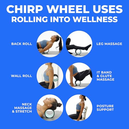 Chirp Wheel+ Foam Roller, Back & Neck Pain Relief, Mint 6-Inch - size: 6" - Deep Tissue