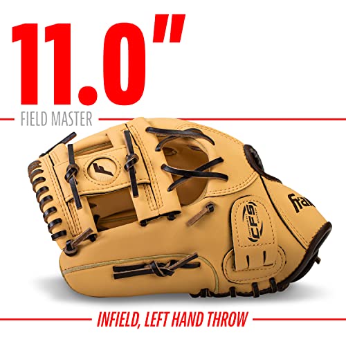 Franklin Sports Field Master Baseball + Softball Glove - Field Master Adult + Youth Baseball + Softball Mitt - Men's + Women's Gloves - color: Camel, style: 11" - I Web