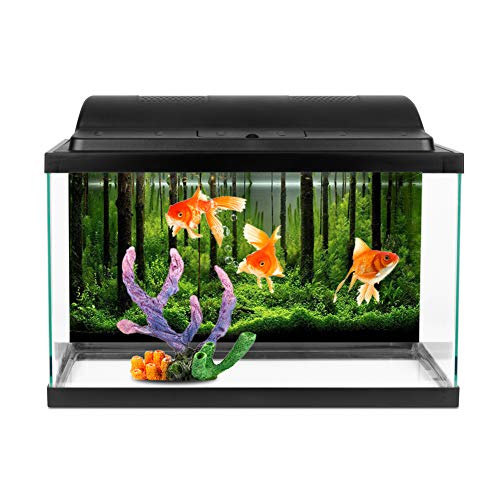 Aqrium Background, 3D Effect Waterproof Fore Landsce Underwater Fish Tank Backdrop Poer Decoration PVC Adhesive Sticker(12246Cm)