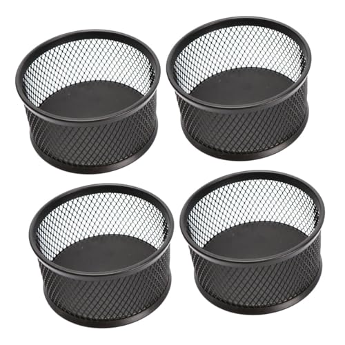 4PCS Paper Clip Mesh Holder Lid Creative Desk Organizer Self-Dispensing Paper Clip Dispenser for Office and School Use