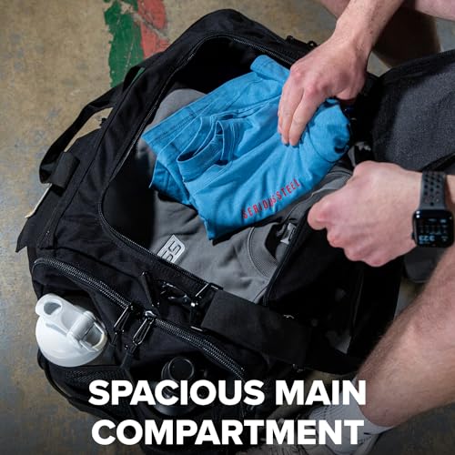 Heavy Duty 1000D Nylon Duffel Gym Bag (Mid BUD - Black) - color: Black, style: Duffel Bag (Mid Bud)