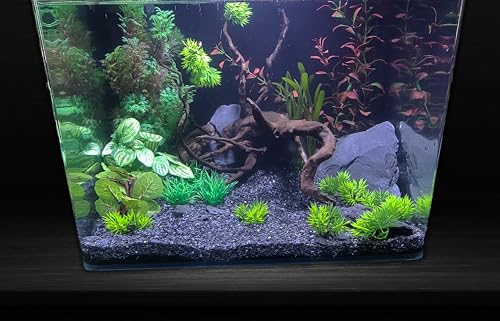Small World Slate & Stone Aquarium Gravel - Natural Coarse Sand Substrate for Aquascaping Planted, Freshwater and Saltwater Tanks - Gravel Size Approx. 1/32" to 1/8" (6 lbs)