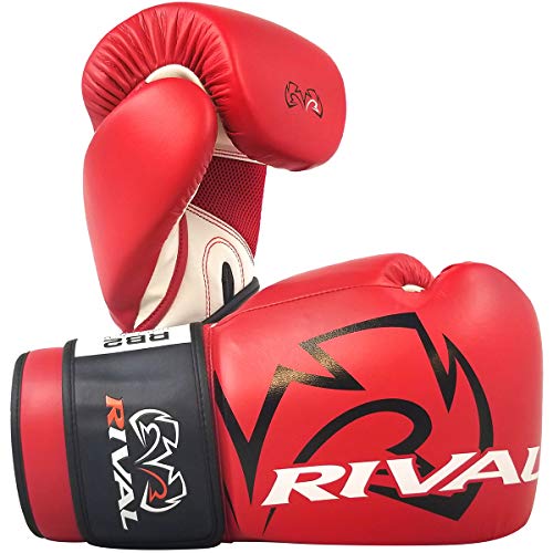 RIVAL Boxing RB2 2.0 Super Bag Gloves, Hook and Loop Closure - High-Density, Multi-Layered Padding, and Breathable Mesh Palm - color: Red, size: Small