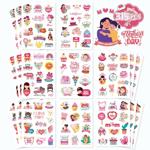 321PCS Mothers Day Stickers, Happy Mothers Day Stickers, Mom Stickers - style: Mother Day Stickers