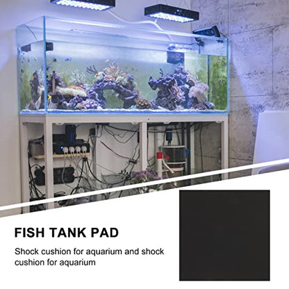 5pcs Aquarium Insulated Pad Non- Shockproof Fish Tank Mat Easy to Cut Provides Warmth and Comfort for Fish Compression-Resistant Black