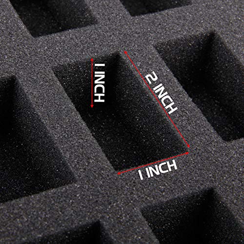 ENHANCE Portable Miniature Figure Storage & Carrying Case - 4 Foam Layers fits 108 Infantry Minis & Pick & Pluck for Large Figures - Book Sleeve & 2 Accessory Pockets for Measuring Tape, Dice & More - size: Large (108 Slots), style: Standard Base Minis