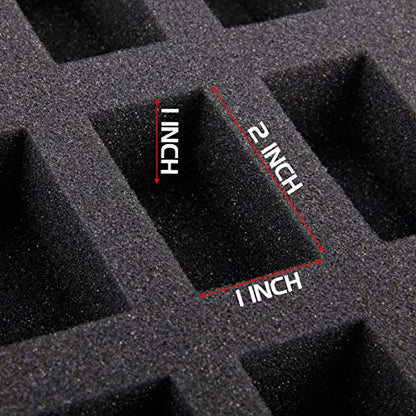 ENHANCE Portable Miniature Figure Storage & Carrying Case - 4 Foam Layers fits 108 Infantry Minis & Pick & Pluck for Large Figures - Book Sleeve & 2 Accessory Pockets for Measuring Tape, Dice & More - size: Large (108 Slots), style: Standard Base Minis