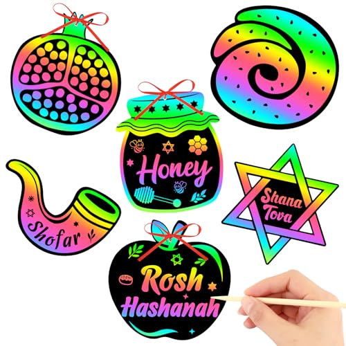 JULMELON 36 Pieces Jewish New Year Craft Gift Kit for Rosh Hashanah Gifts - style: Jewish New Year