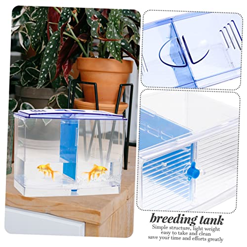Aquarium Isolation Box for Betta Fish Acrylic Breeding Tank for Tropical Fish Smooth for Separation and Spawning