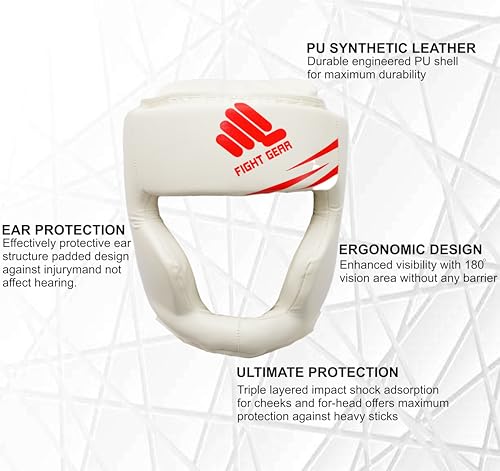 Boxing Headgear for Men | Adjustable Kickboxing Muay Thai Head Protector | Safety Head Guard | Training Helmet for Sparring, Martial Arts, Grappling & Karate