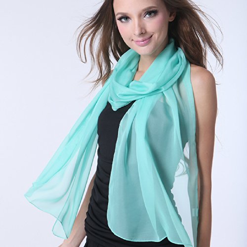 Tapp Collections™ Fashionable Soft Chiffon Scarf - color: Solid / Neon Green