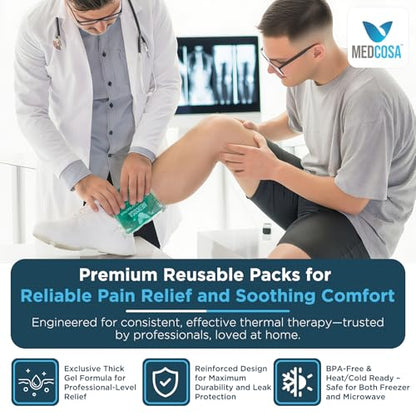 Large Flexible Sport Ice Pack (10.6" x 5.4") | Any Ache, Any Pain, We’ve Got You Covered | Extra Large Cold Reusable Pack | Ideal for Sport Injuries, R.I.C.E Treatment & Back Ailments